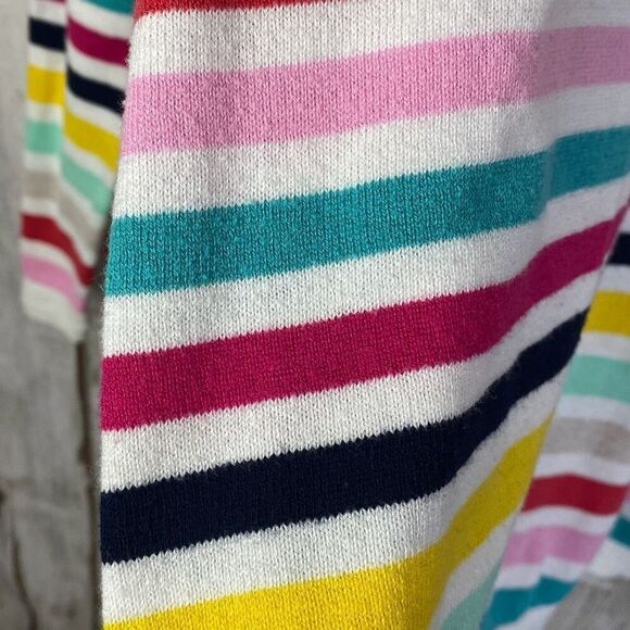 Women's Talbots New Multi Color Striped V Neck Long Sleeve Sweater Size M 292 - Picture 10 of 10